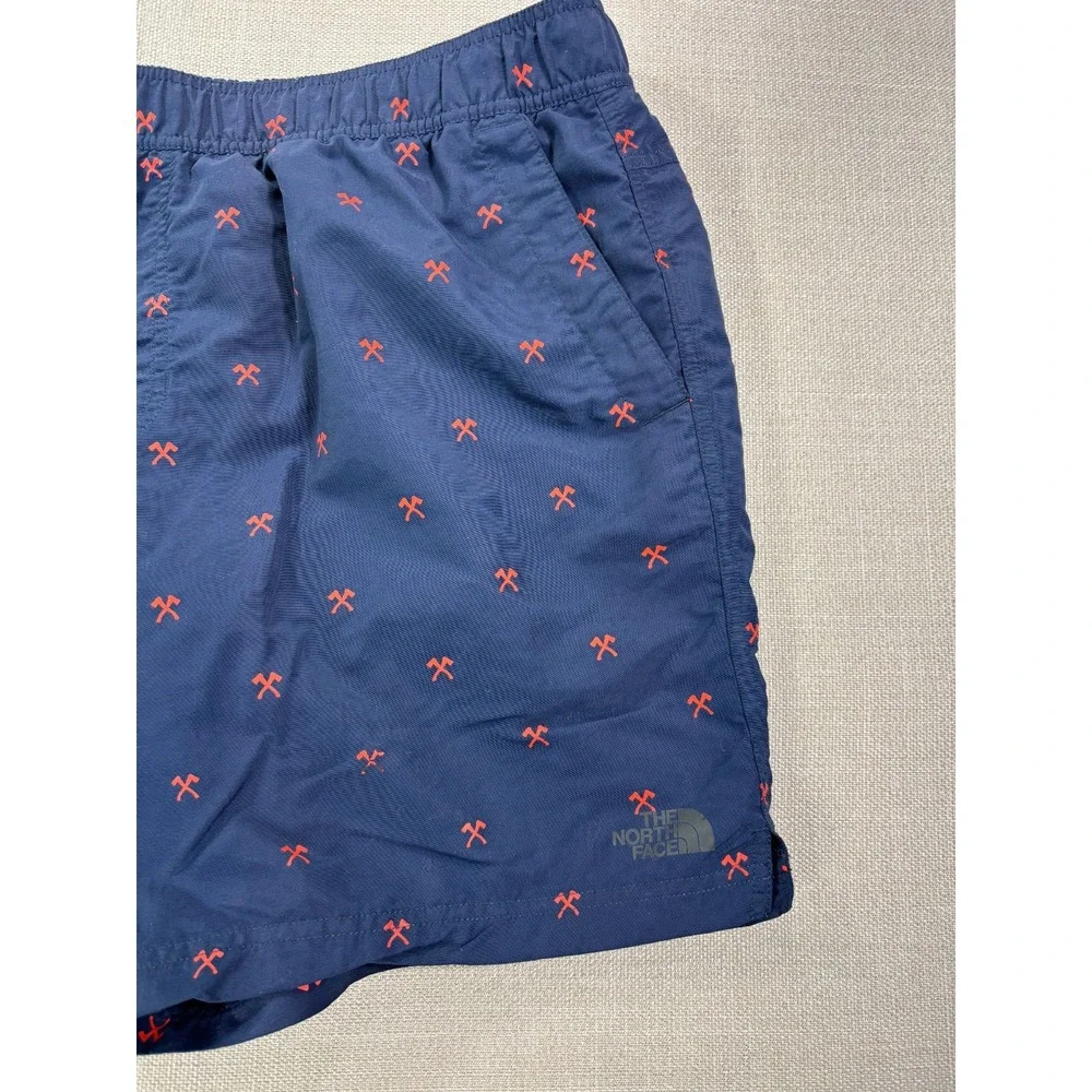 The North Face Men's Pick Axe Navy Red Swimming Trunks Size XL